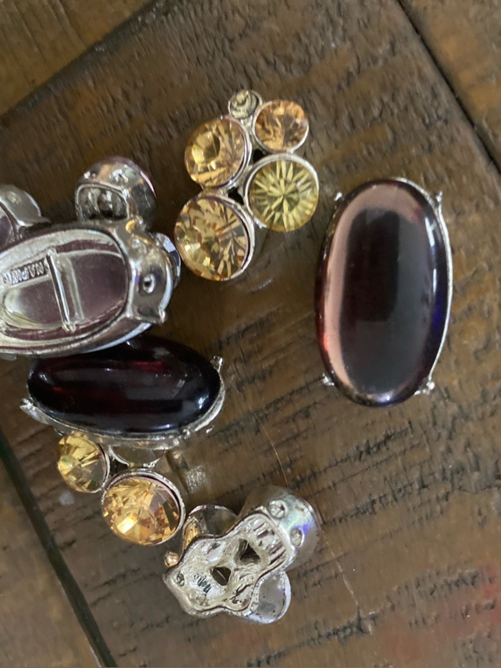 Vtg Crafting beads from a Napier broken bracelet,  definitely uranium beads.